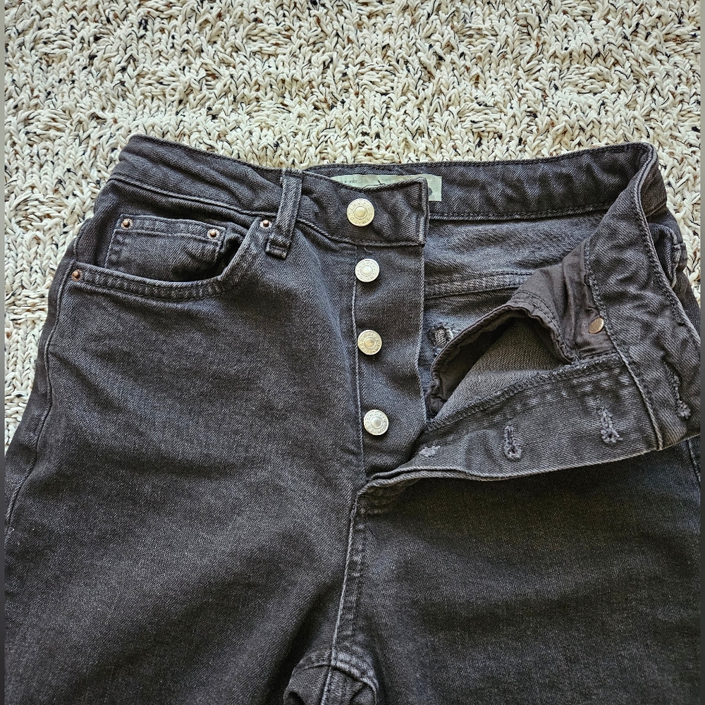 TOPSHOP straight leg jeans -black